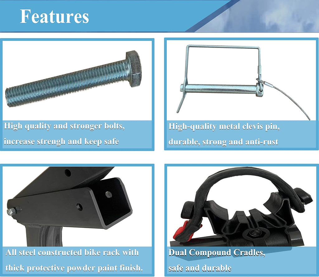 Bikes Hitch Rack 3-Bikes U525