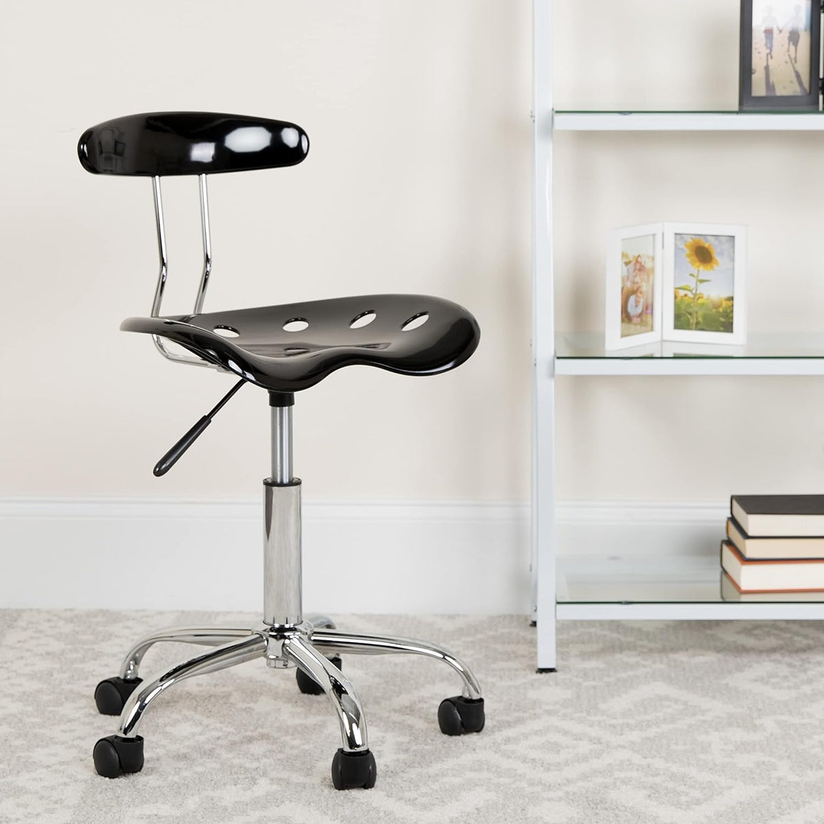 Adjustable Swivel Chair Bright Blue R5829