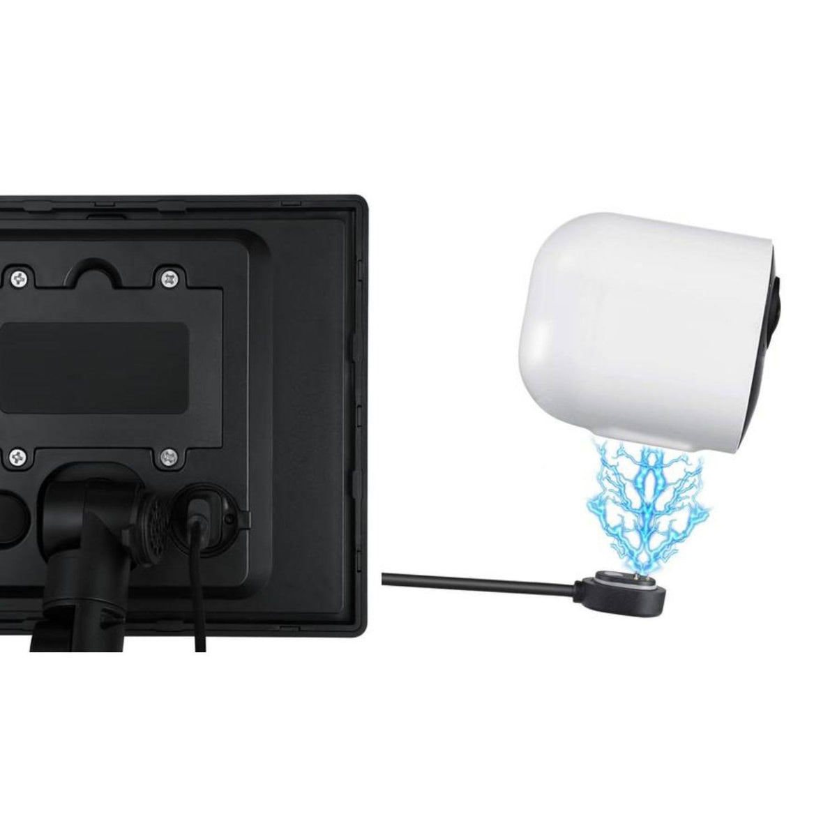 Black Solar Panel Charger and Security Light A63460