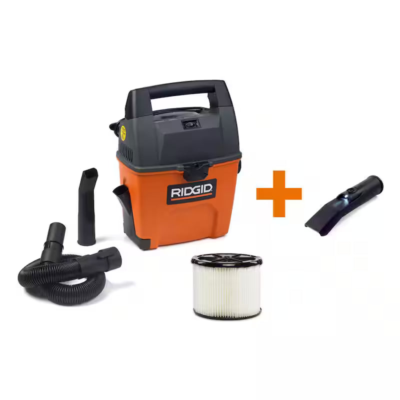 3 Gallon 3.5 Peak HP Portable Wet/Dry Shop Vacuum D502425