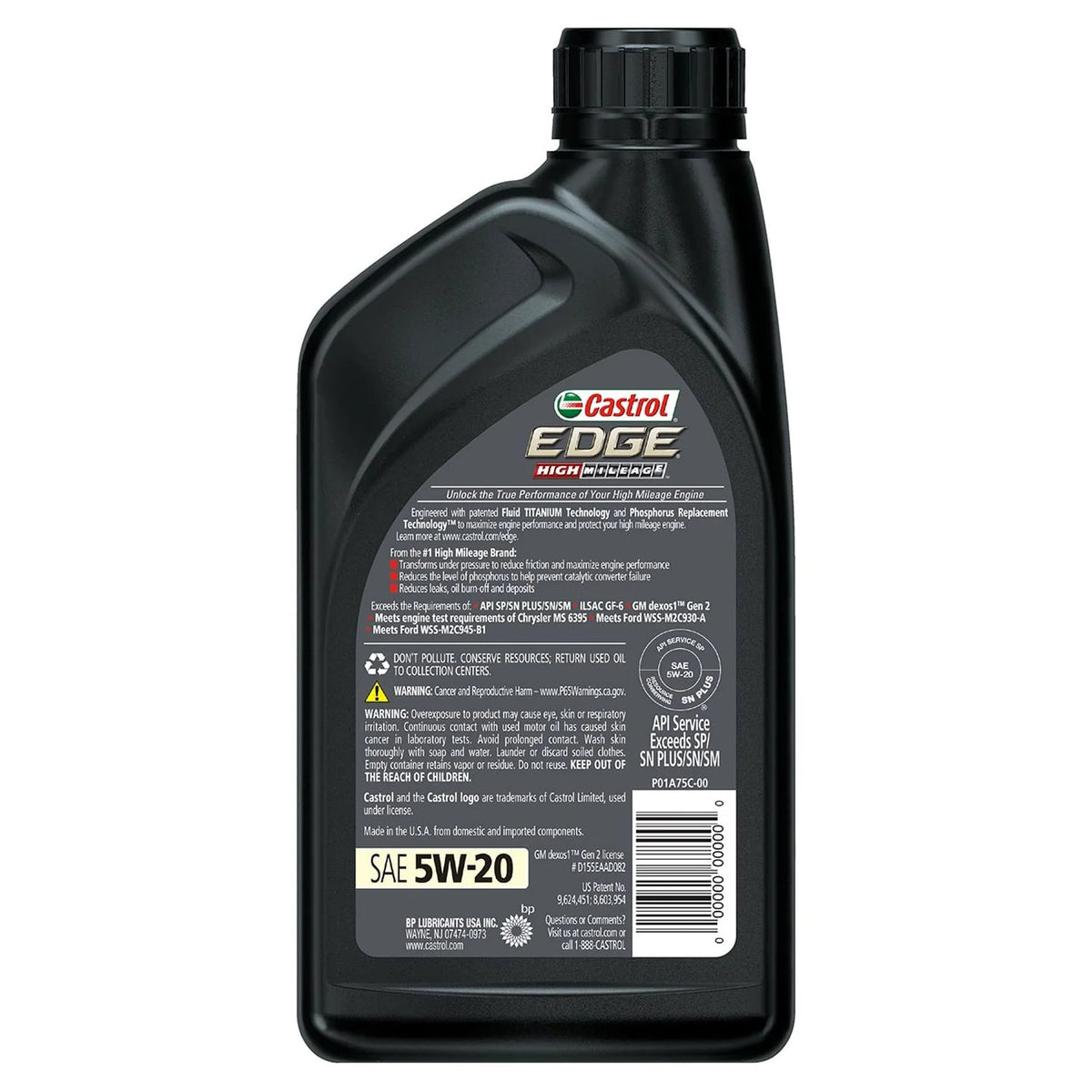 5W-20 Full Synthetic Motor Oil, 1 Quart H98999