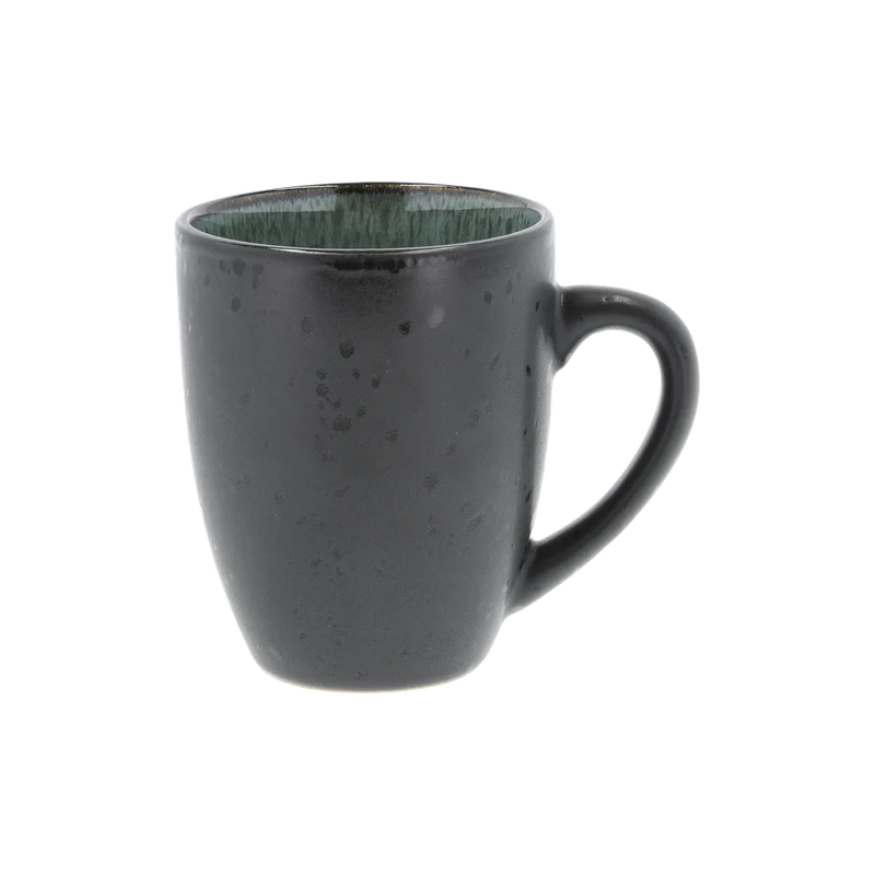Stoneware Mug With Handle 0.3 L Black, Green Z547451