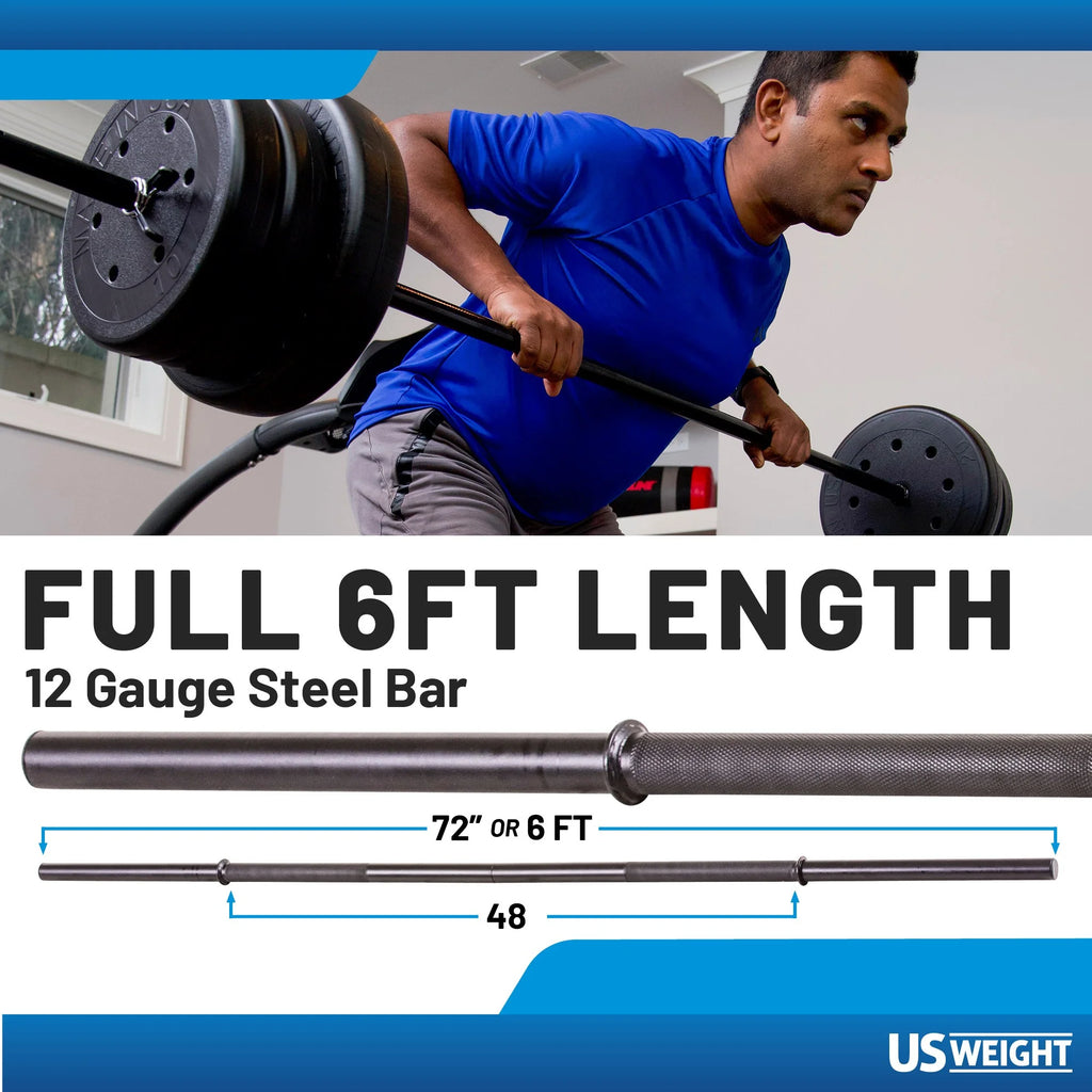 105 lb Barbell and Dumbbell Weight Set with 6-foot Bar Q66567