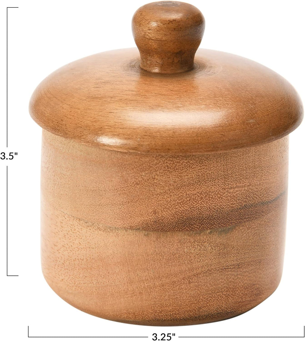 Acacia Wood Spice Jar with Lid D69619