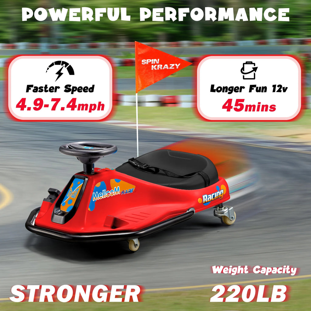 Kids Ride on Drift Car, Electric Drifting Go-Kart with 2 Speeds, Blue P551