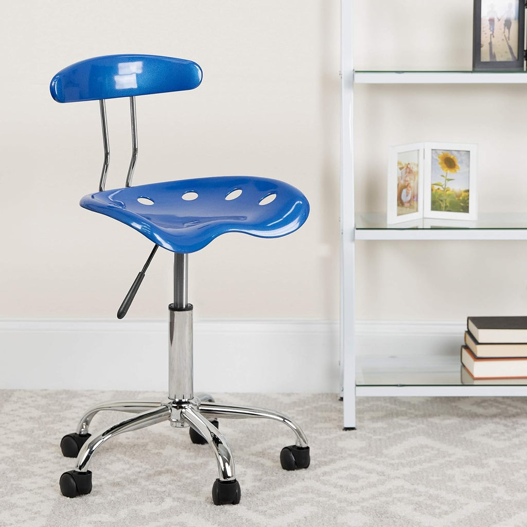 Adjustable Swivel Chair Bright Blue R5829