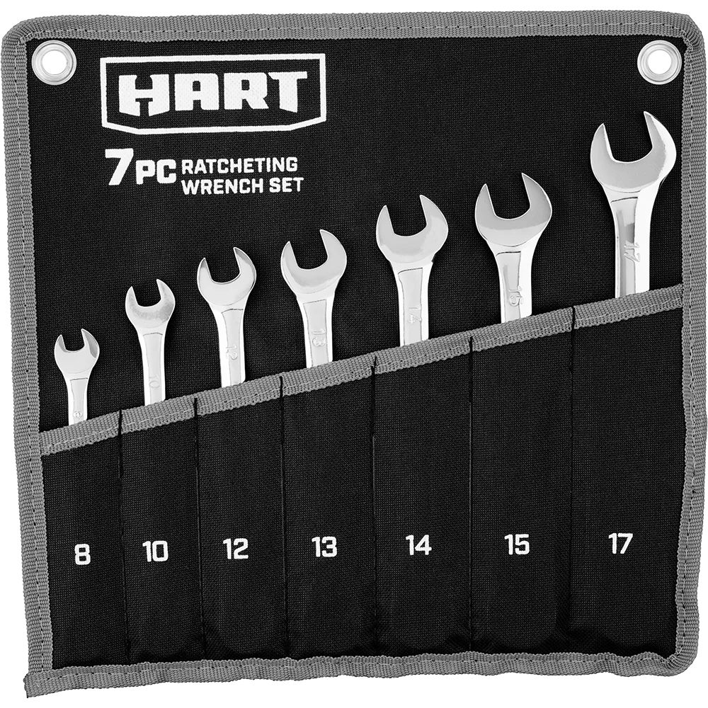 7-Piece Ratcheting Wrench Set with Tool Pouch A954