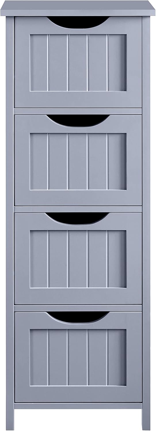 Wood 4 Drawer Bathroom Floor Cabinet C97597