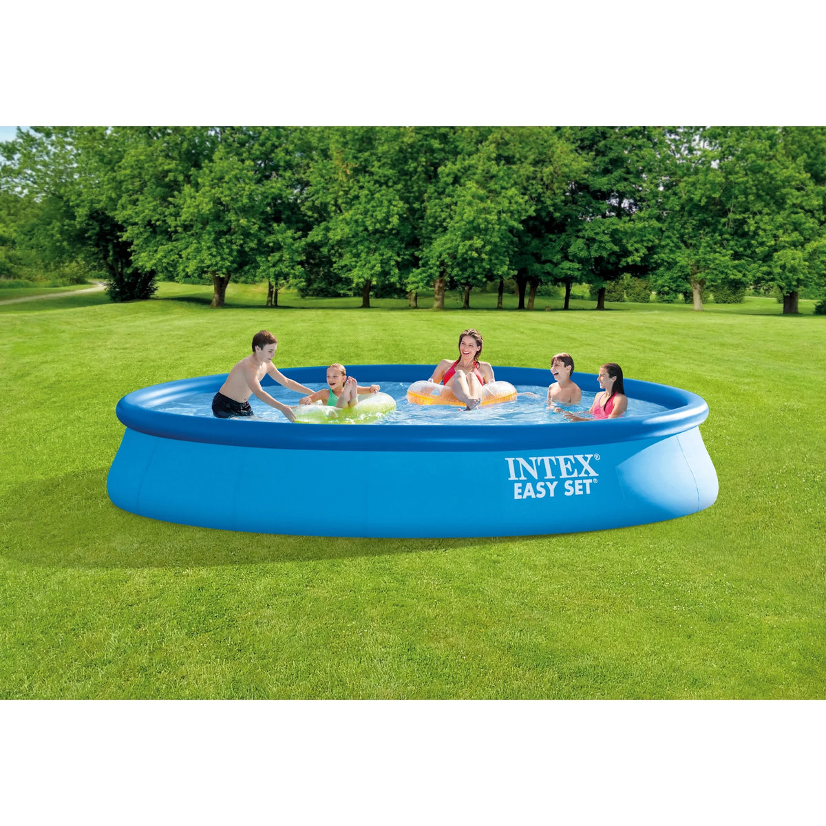15ft x 33in Inflatable Swimming Pool with Filter Pump Y47813