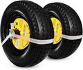 Flat Free Polyurethane Sawtooth Tires with Steel Rim B826014