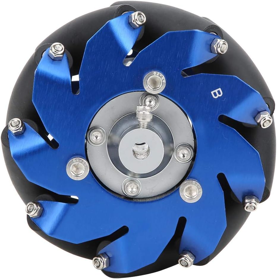 4in Mecanum Wheel Left Aluminum TPU Rubber Rollers A644