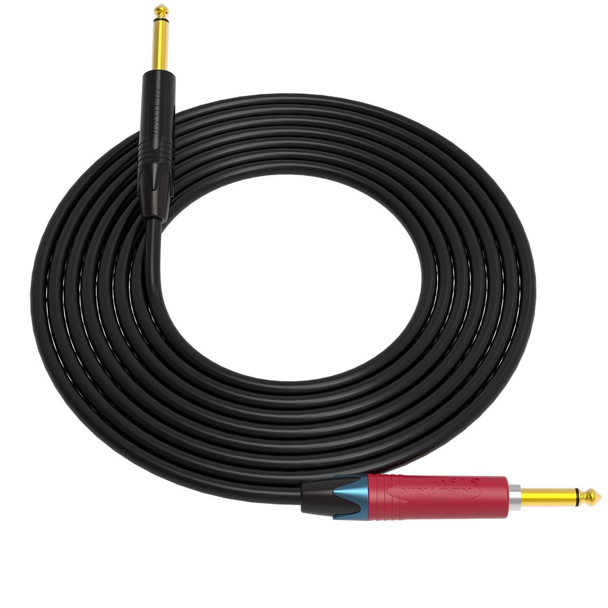 1/4 Inch TS to 1/4 TS Instrument Cable 30 Feet Black M4944