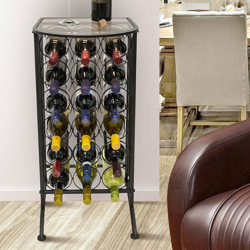 18 Bottle Floor Wine Rack J4218