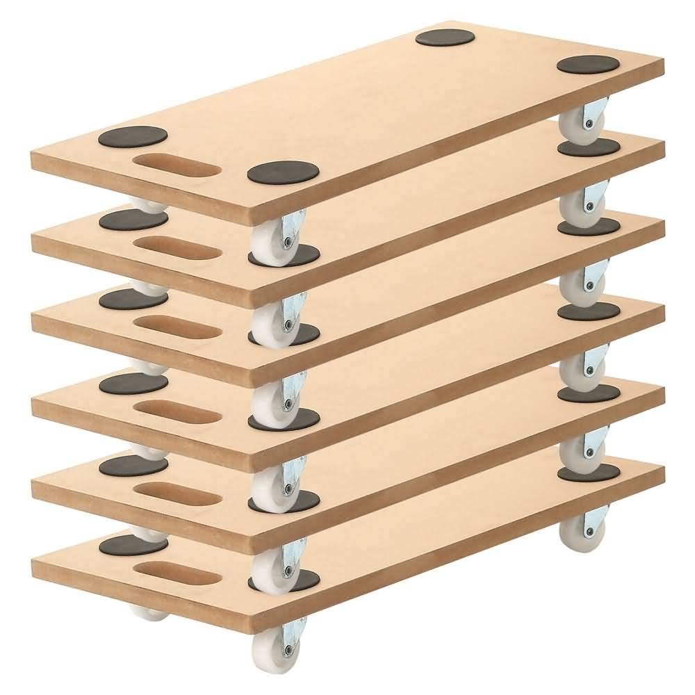4 Pack 23 X 12 Rectangle Wood Platform Dolly 400-LB Load Rating R877260