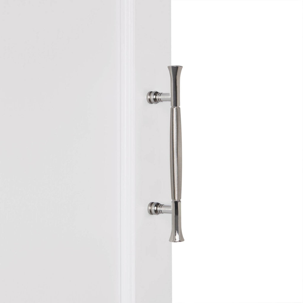 White Two Door Wall Cabinet with Open Shelf U11647