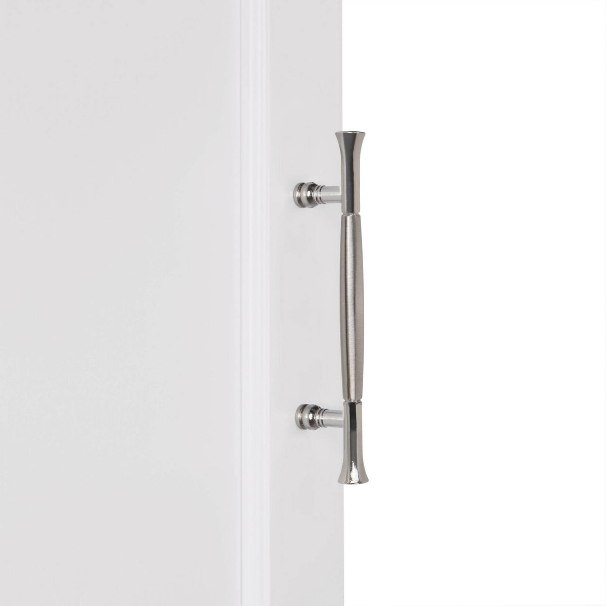 White Two Door Wall Cabinet with Open Shelf U11647