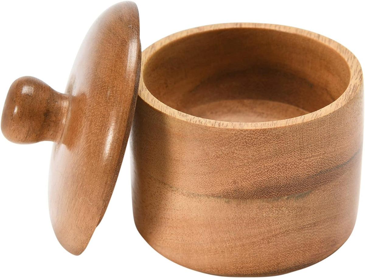 Acacia Wood Spice Jar with Lid D69619