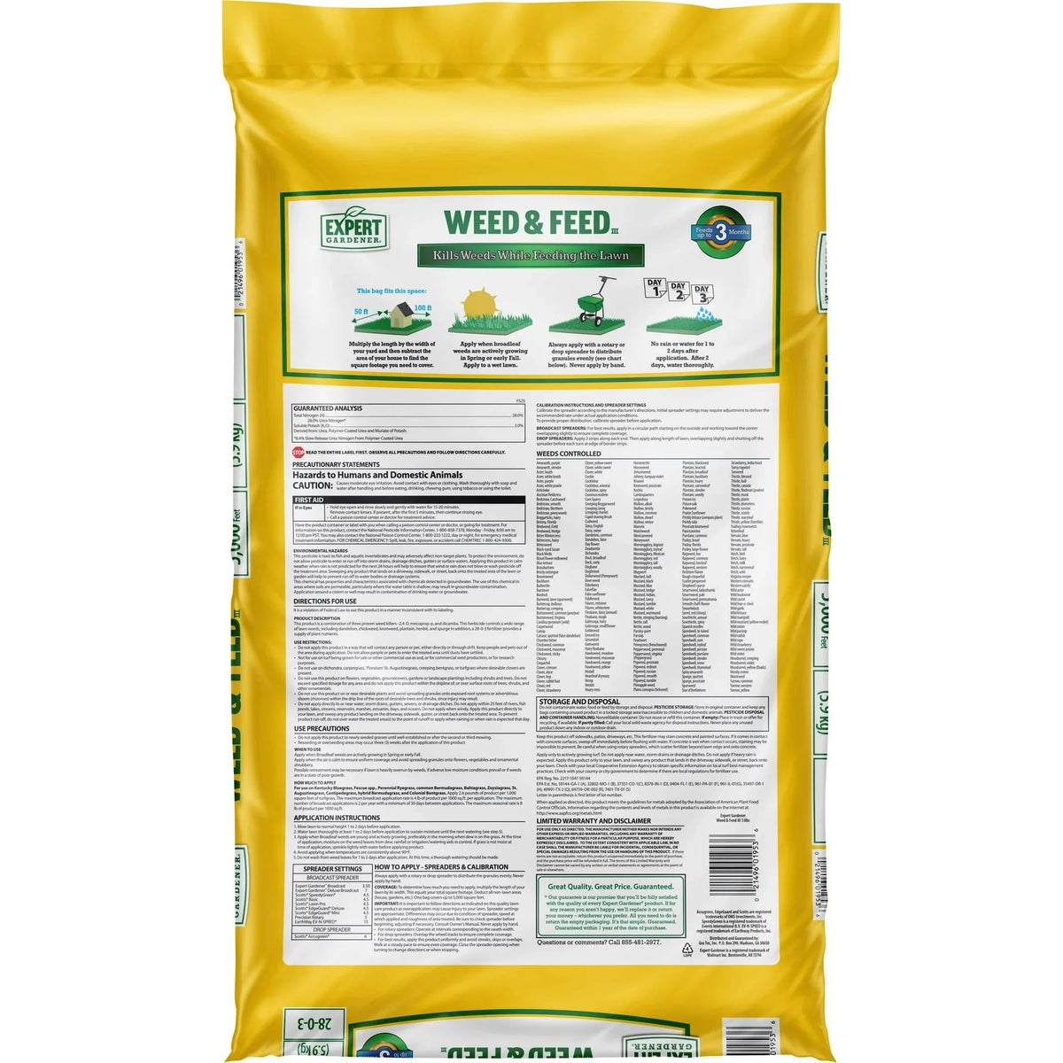Weed and Feed Fertilizer 28-0-3, 13.2 lb P124