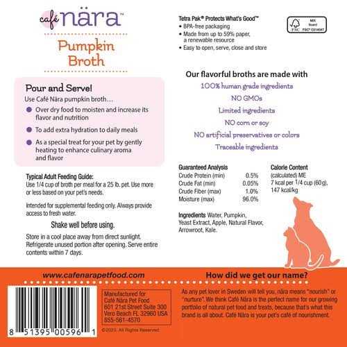 Pumpkin Broth Wet Meal Topper for Dog & Cat W277