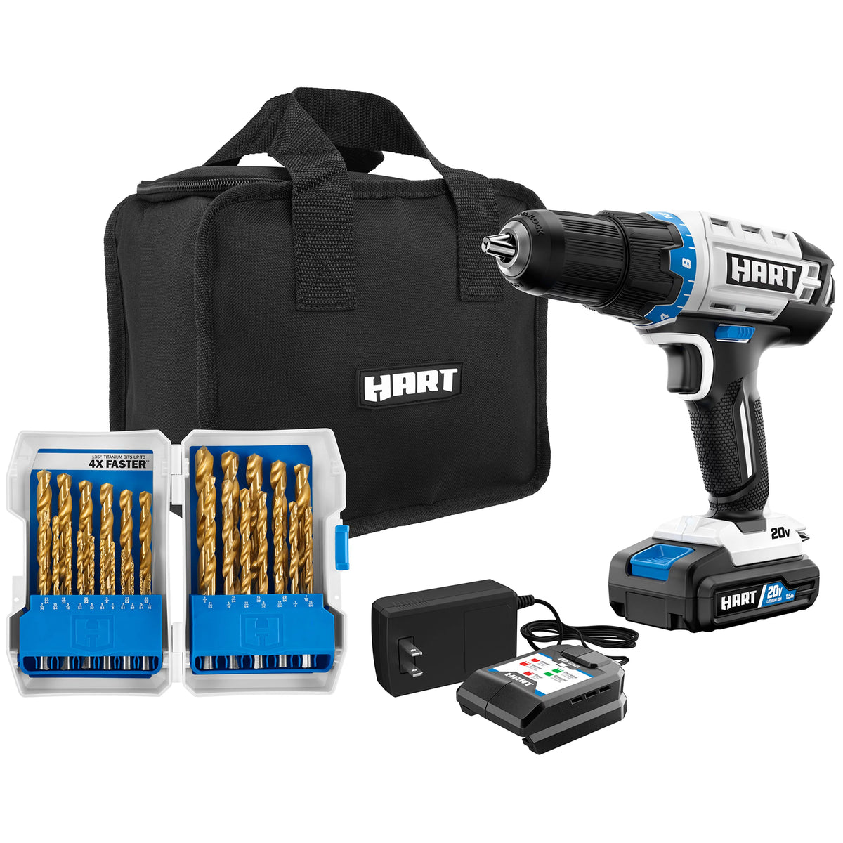 Cordless 1/2-inch Drill Kit with 29-Piece Accessory B589133