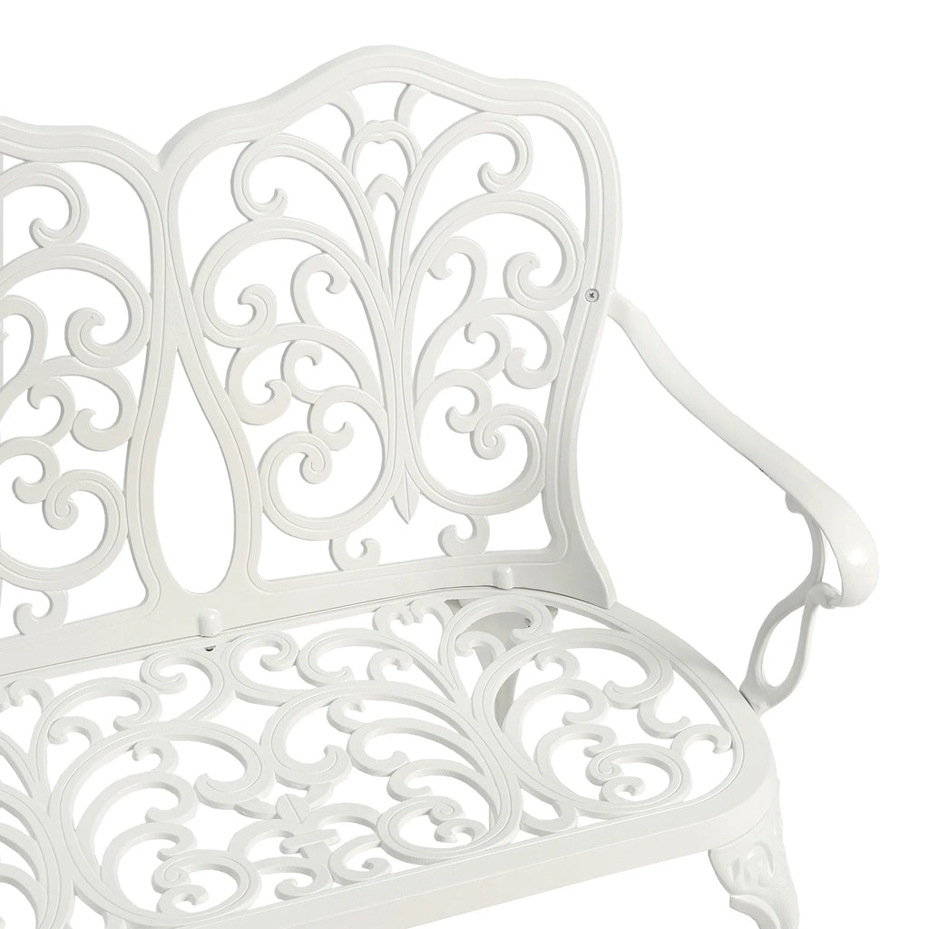 Black Cast Aluminium Garden Bench I73414