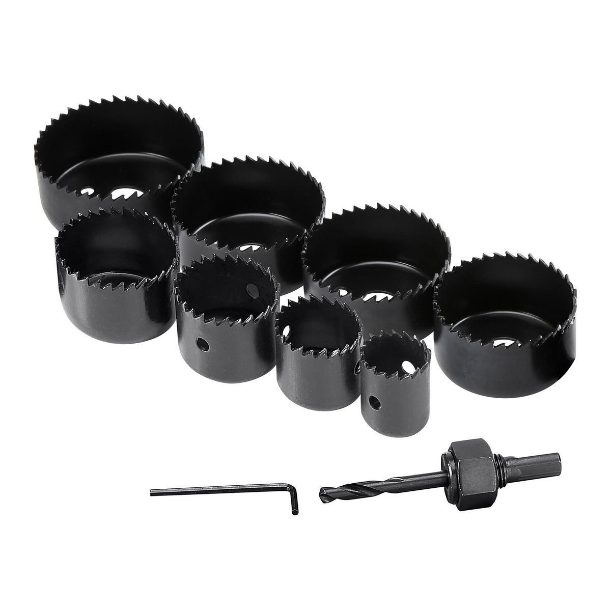 Carbon Steel Hole Saw Set, 10 Pc. B1020