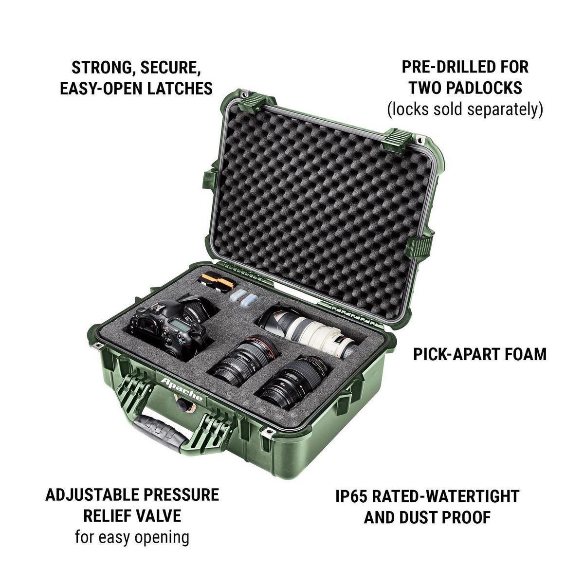 X-Large Green Weatherproof Protective Case B764