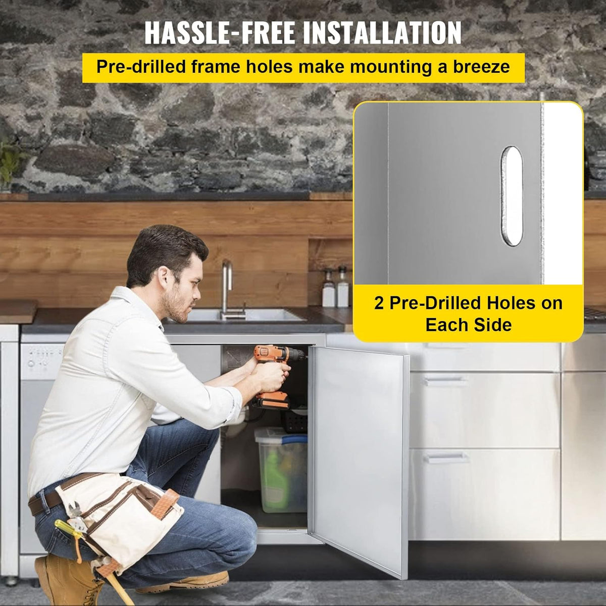 17W x 24H Inch Stainless Steel BBQ Access Door R35554