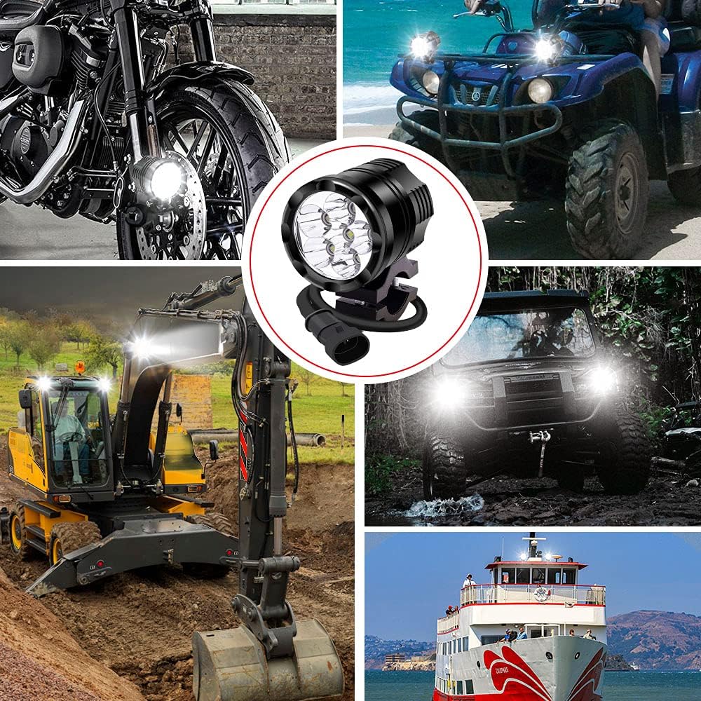 White/Yellow/Strobe 60W LED Motorcycle Spotlight K179