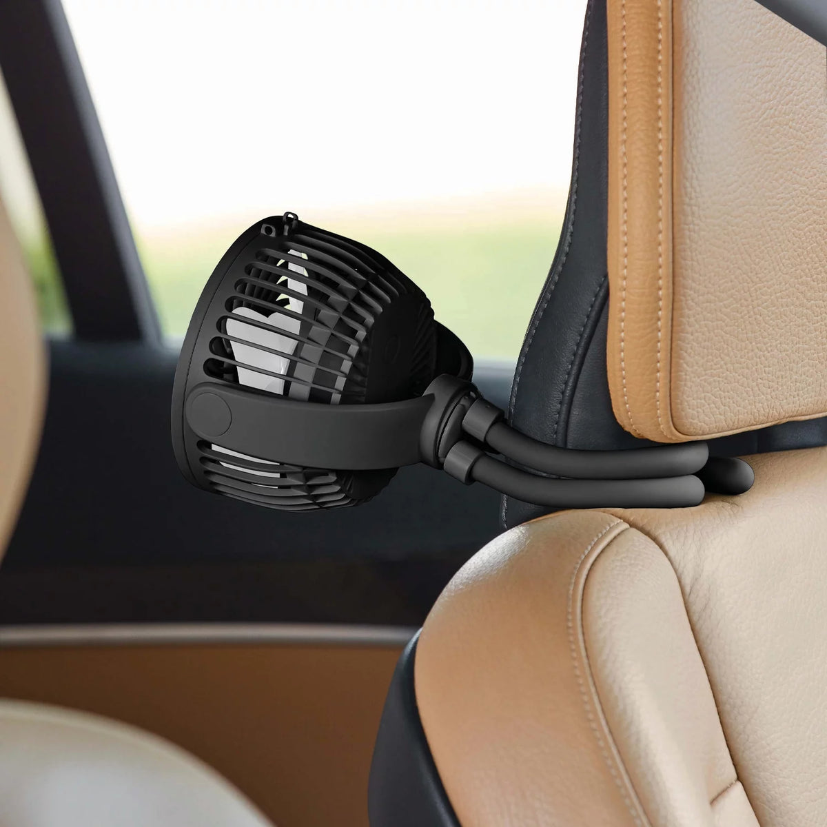 Portable Rechargeable Fan with Flexible Tripod, Black W182654