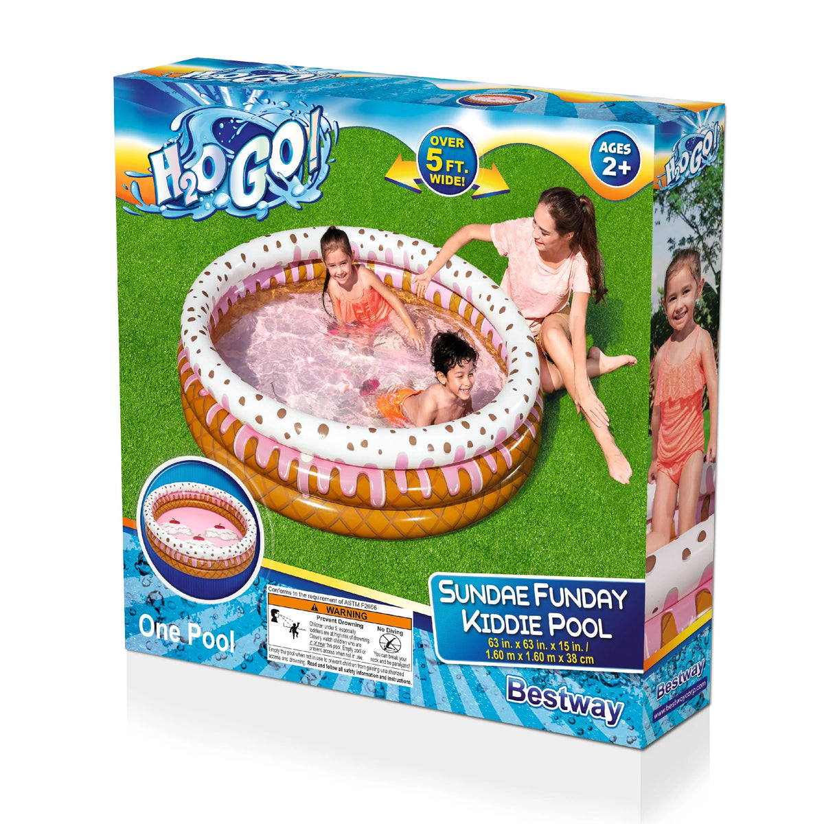 Inflatable Round Kiddie Pool 63 x 63 G757