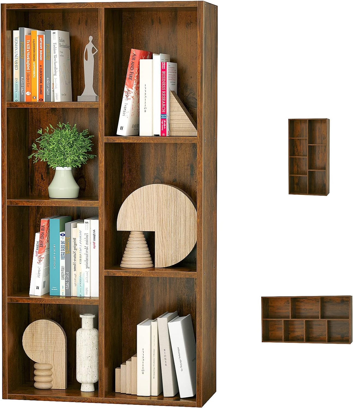White 7-Cube Bookcase Storage Shelves O12246