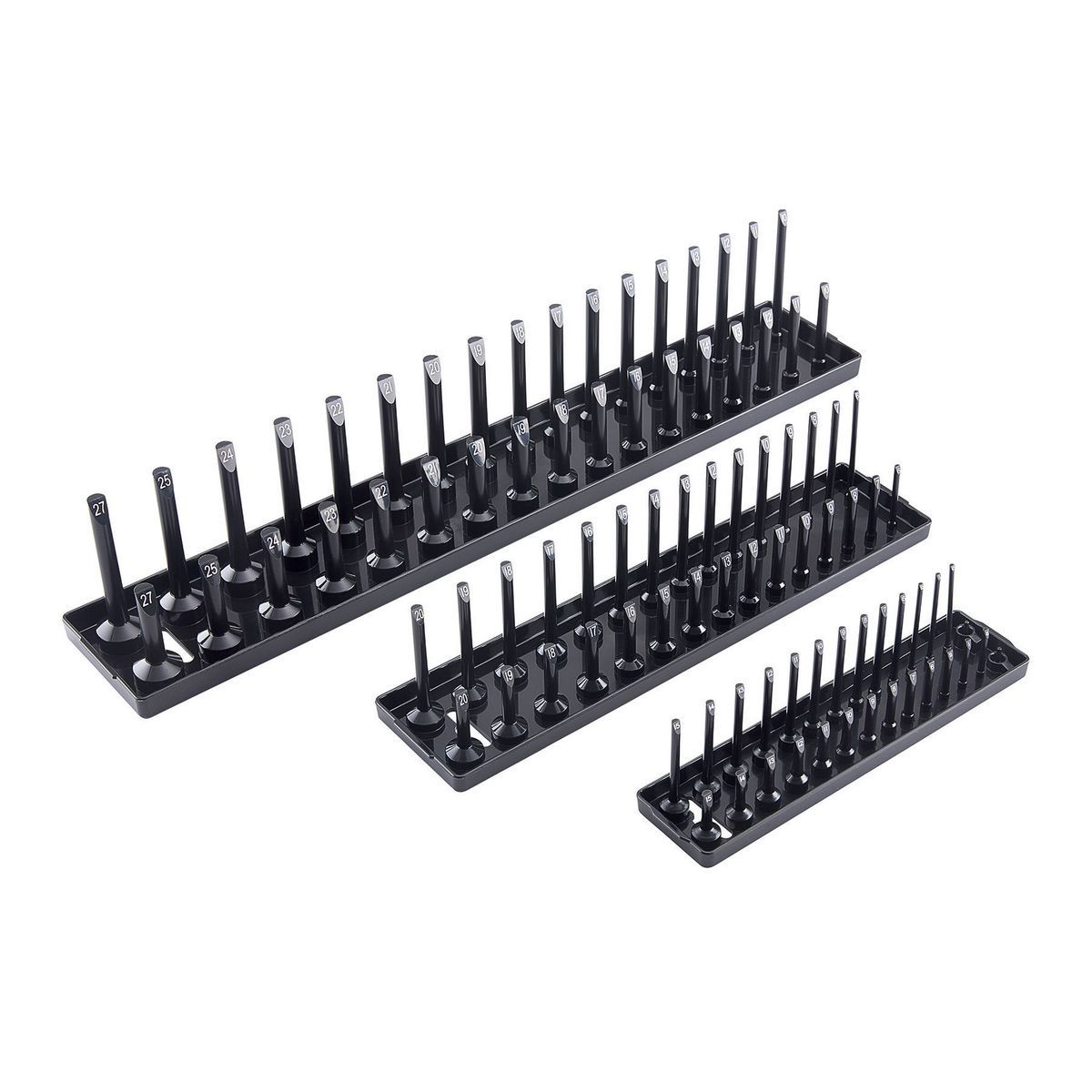 3 Piece Black Metric Socket Tray Q776633