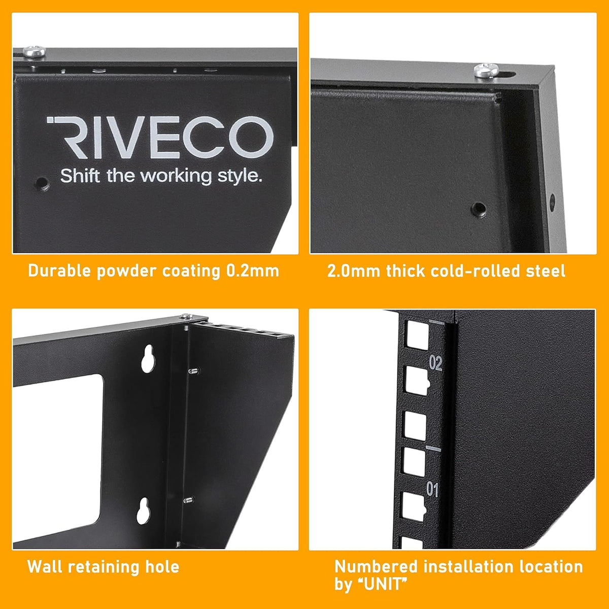 5U Wall Mount Patch Panel Vertical Bracket Black G179