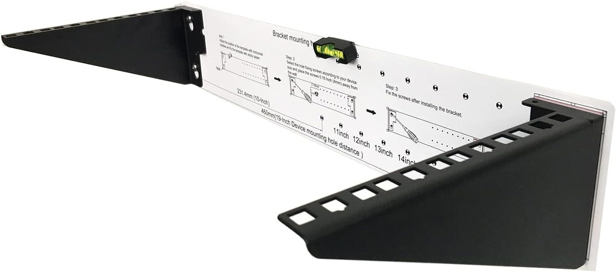 2U Foldable Cold Rolled Steel Vertical Wall Mount Rack N573890