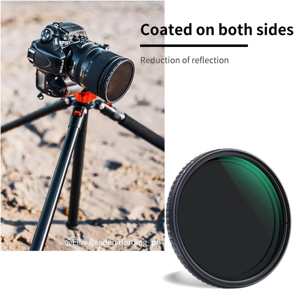 55mm Variable ND Filter ND32-ND512 5-9 Stops Neutral Density Lens Filter Y66844