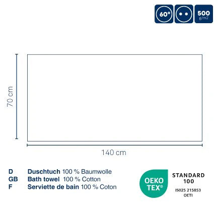 Smoke Blue Bath Towel U650