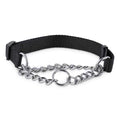 Check Nylon & Chain Dog Collar Y18893