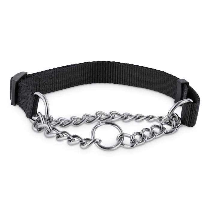 Check Nylon & Chain Dog Collar Y18893