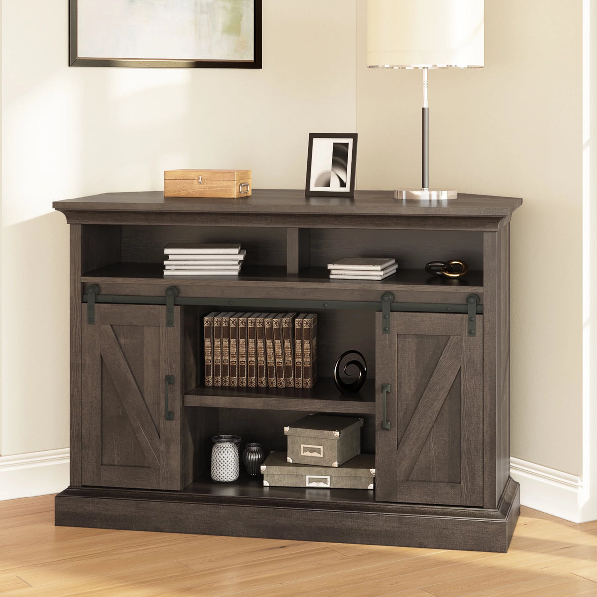 Brown Corner TV Stand G701692