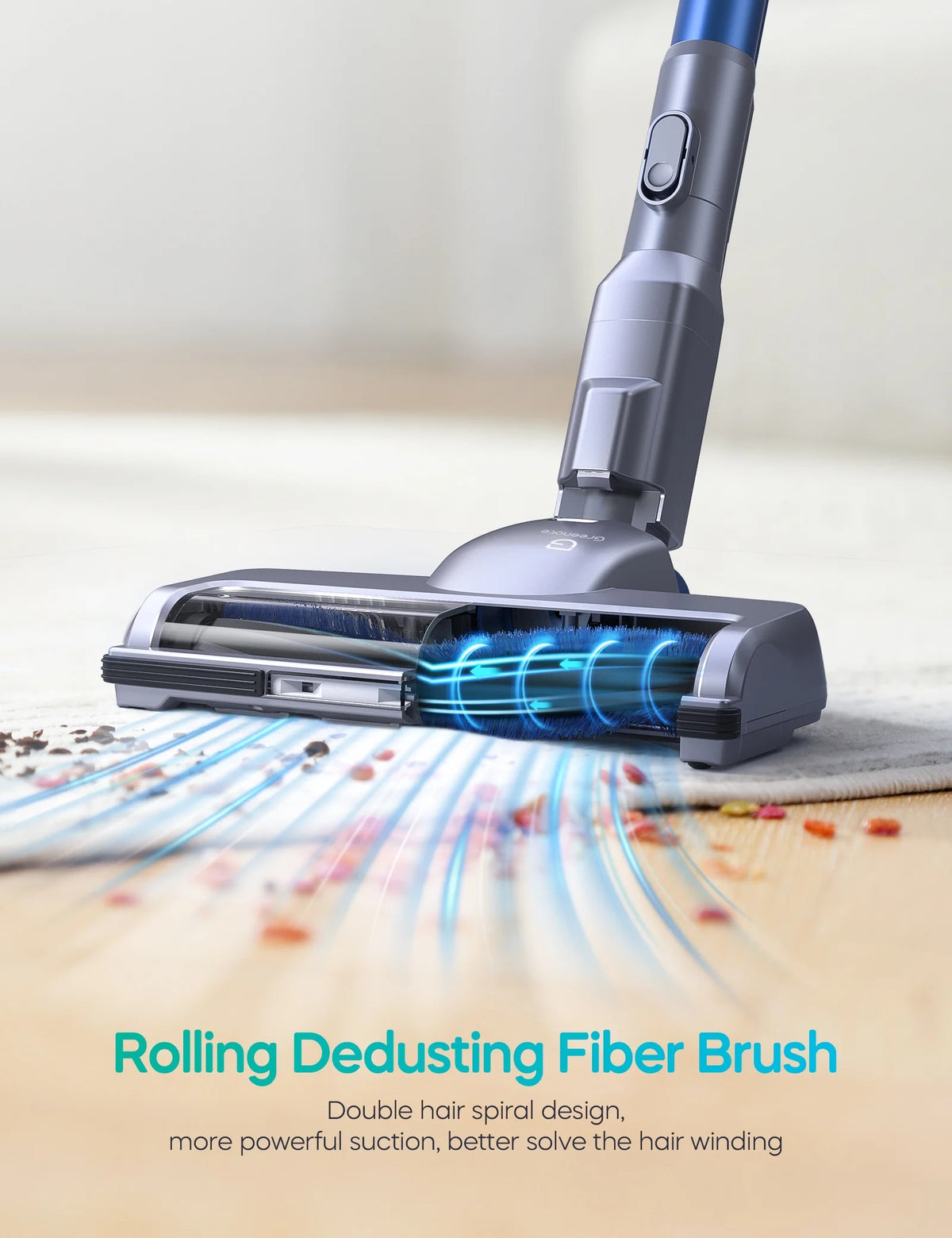 Cordless Vacuum Cleaner 26000PA, Lightweight Stick Vacuum Cleaner with LED Headlight W6932