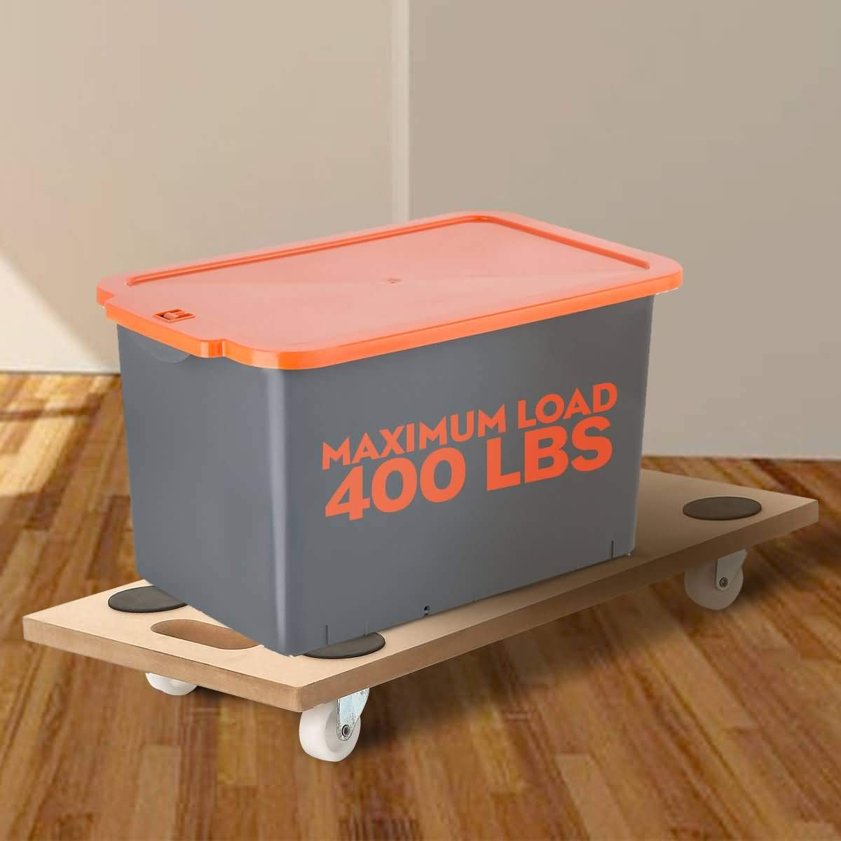 4 Pack 23 X 12 Rectangle Wood Platform Dolly 400-LB Load Rating R877260