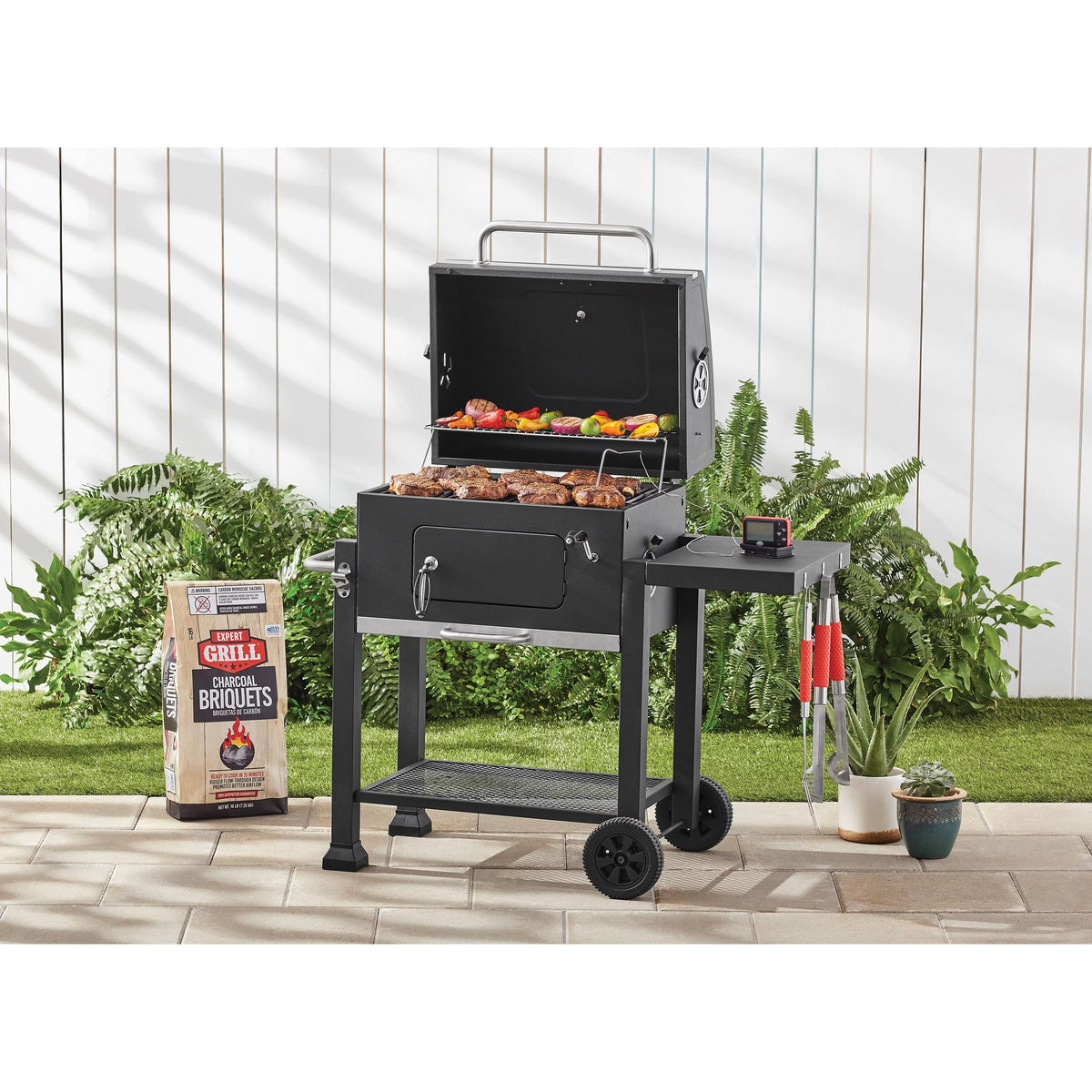 Heavy Duty 24-inch Charcoal Grill, Black I3271