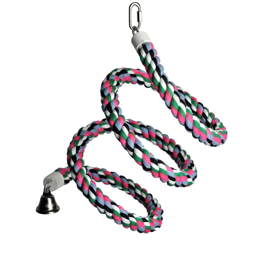 Cotton Rope Bird Toy with Bell T7301