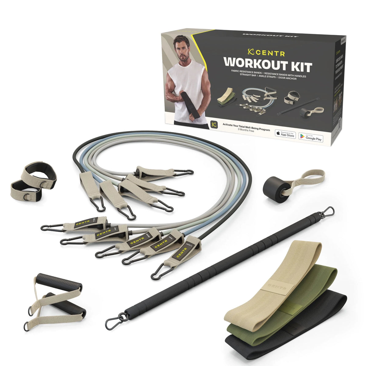 14 Piece Resistance Bands and Attachments Set N873