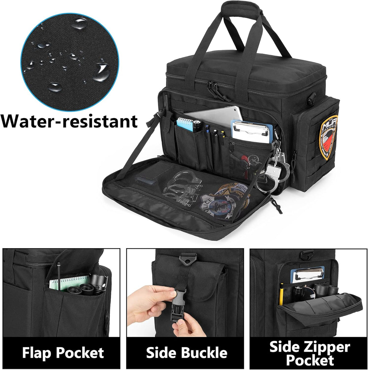 Black Car Front Seat Organizer with Padded Laptop Layer Y674498