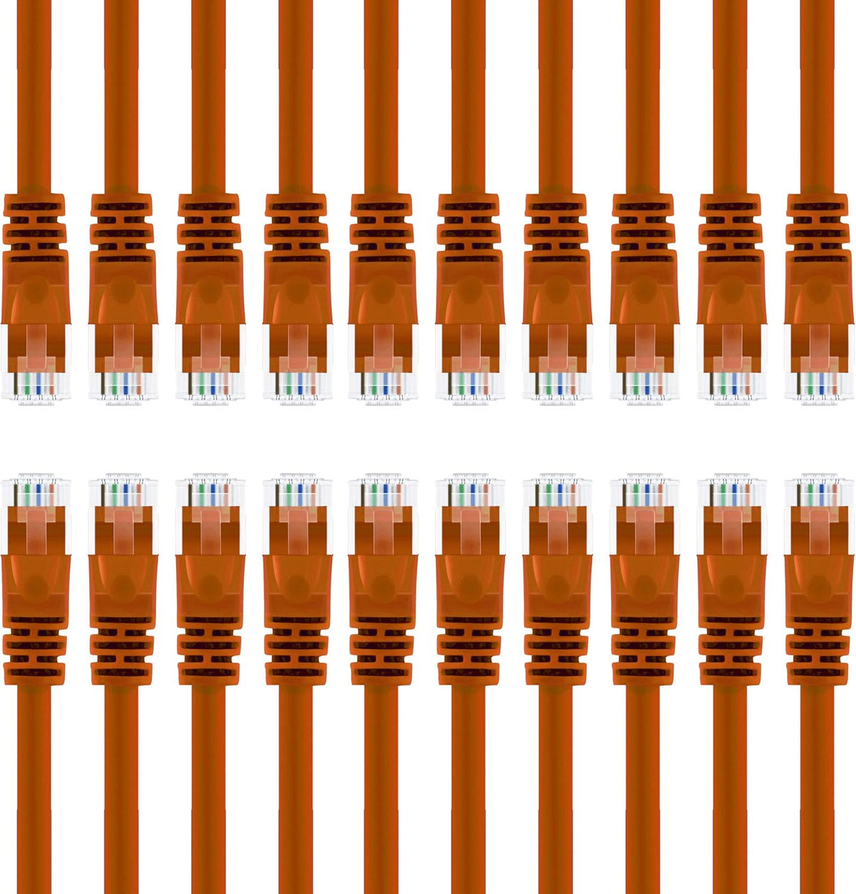 Cat 6 Ethernet Cable 14 ft 10-Pack Orange B7699