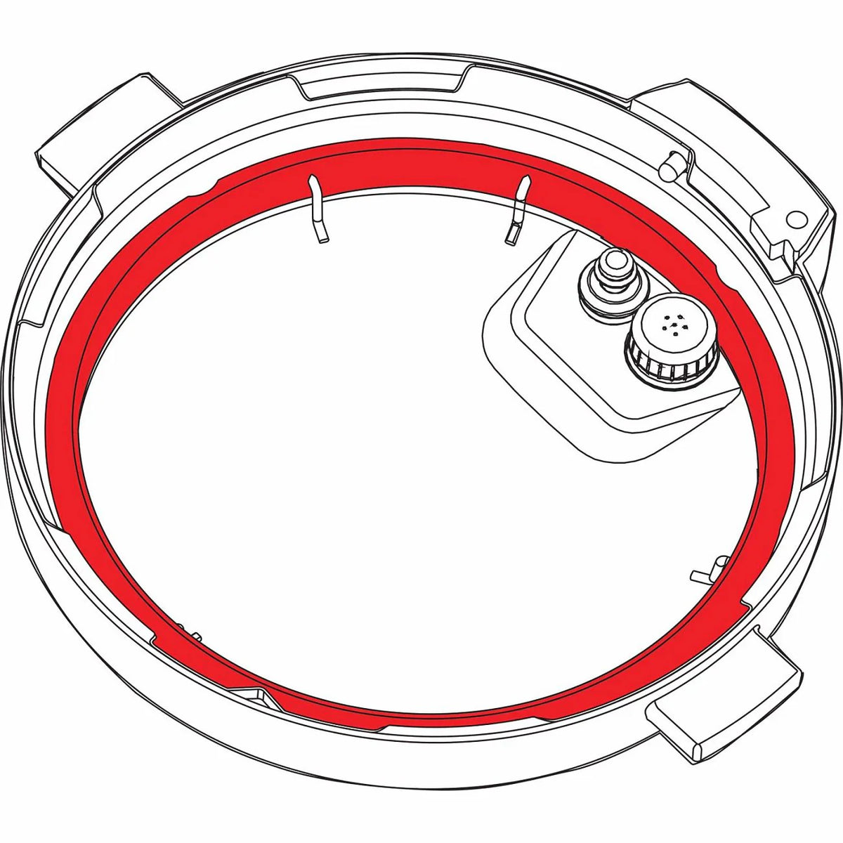 Sealing Ring Pack of 2 Red & Blue for 8Qt N90097