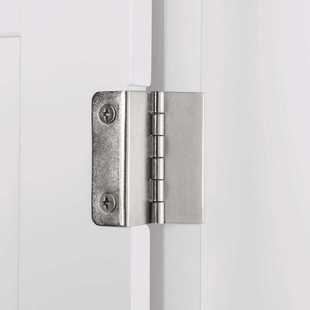 White Two Door Wall Cabinet with Open Shelf U11647