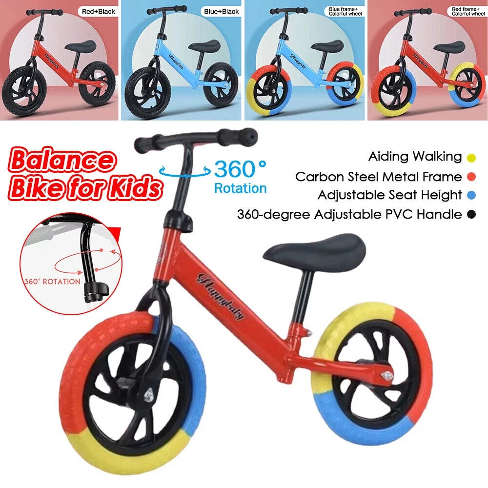 Kids Balance Bike Toddler Training Bicycle O409